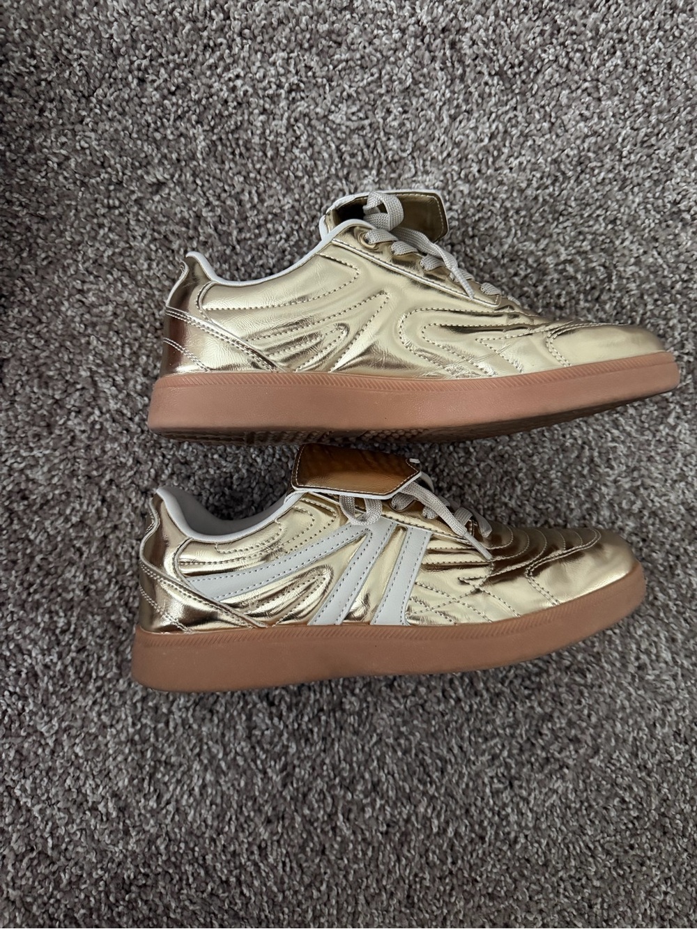 Gold sneakers